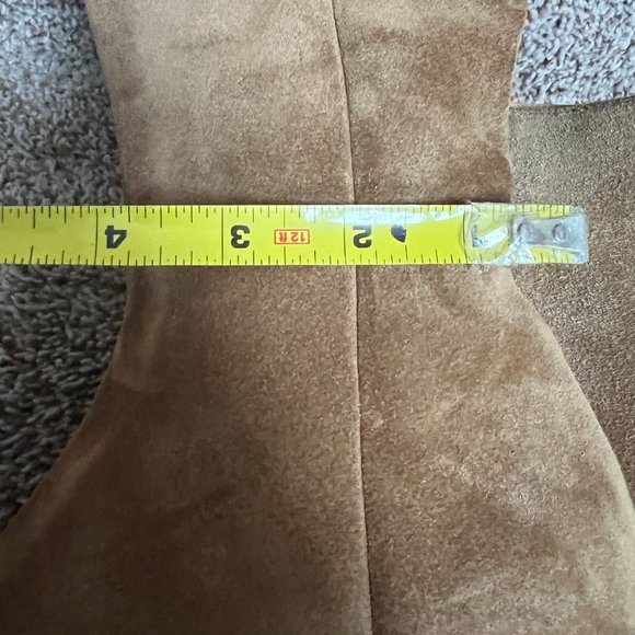 Emma Hope Women's Brown Leather Almond Toe Zipper Riding Boots. - Picture 8 of 11